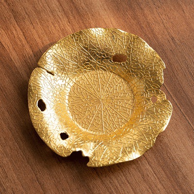 Transfronterizo fábrica directa aleación posavasos taza de té aislamiento posavasos hoja residual posavasos Kung Fu ceremonia del té Accesorios