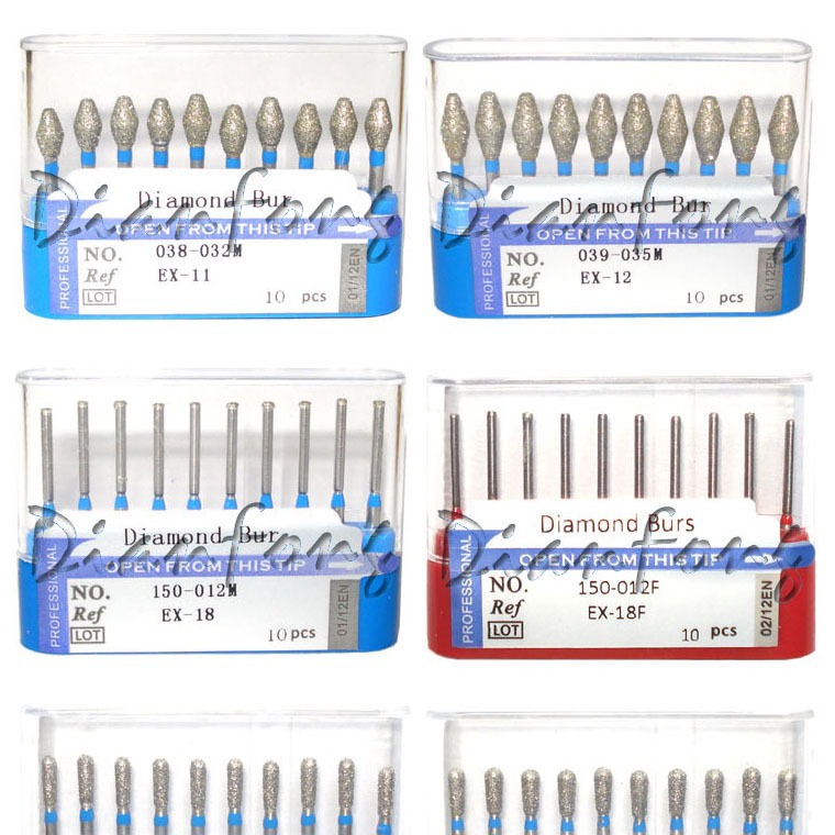 出口高速金刚砂车针 可钻磨树脂烤瓷玉石金属牙假牙等 EX系列