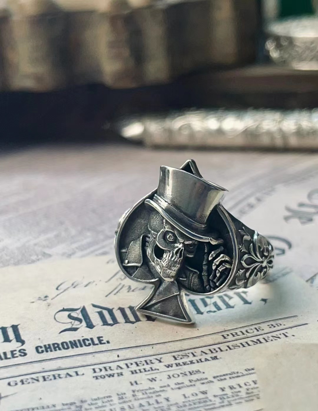 Skull Pattern Gothic Hip-Hop Retro Skull Zinc Alloy Plating Halloween Men's Rings