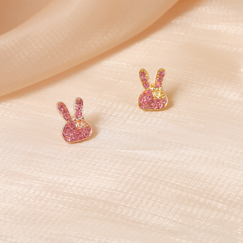 Animal de la historieta conejito cabeza hebilla decorativa adecuada para Apple reloj correa de silicona hebilla personalizada accesorios Decoración