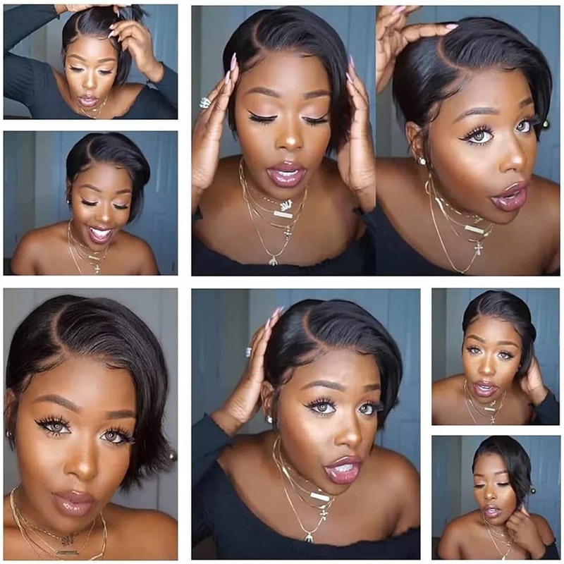 Women's Simple Style Casual Holiday Short Straight Hair Wigs display picture 12