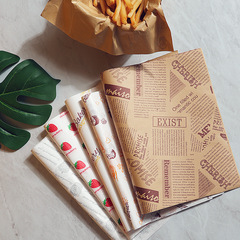 Baking grease-proof paper plate paper grease-proof burger shop takeout paper rectangular disposable tray paper