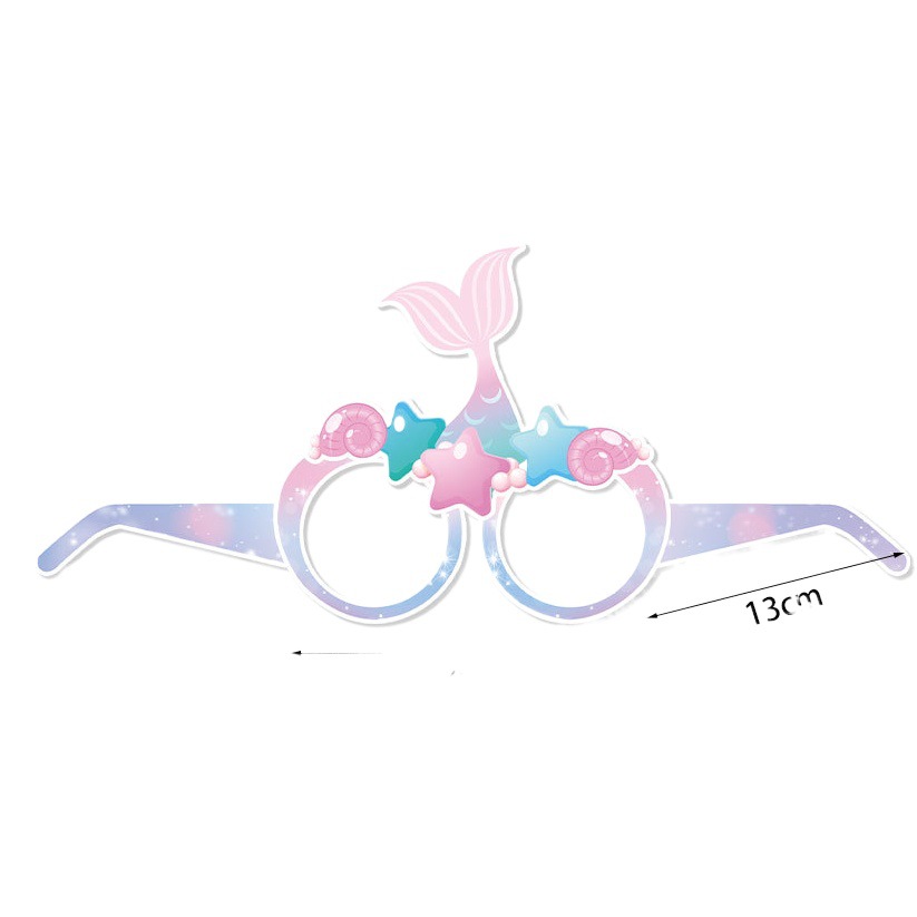 Nuevo océano sirena fruta gafas de papel los niños del verano decorativo Festival foto apoyos partido