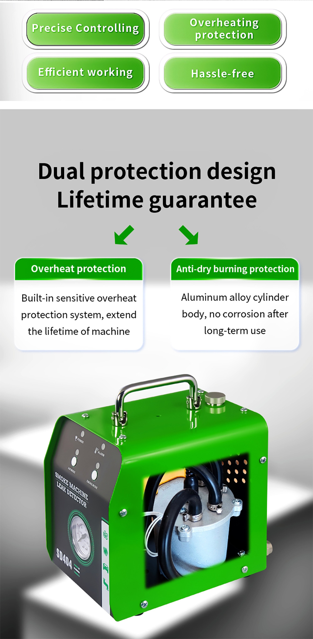 Factory car failure side leakage smoke machine SD404 truck engine oil exhaust pipe leakage detection instrument