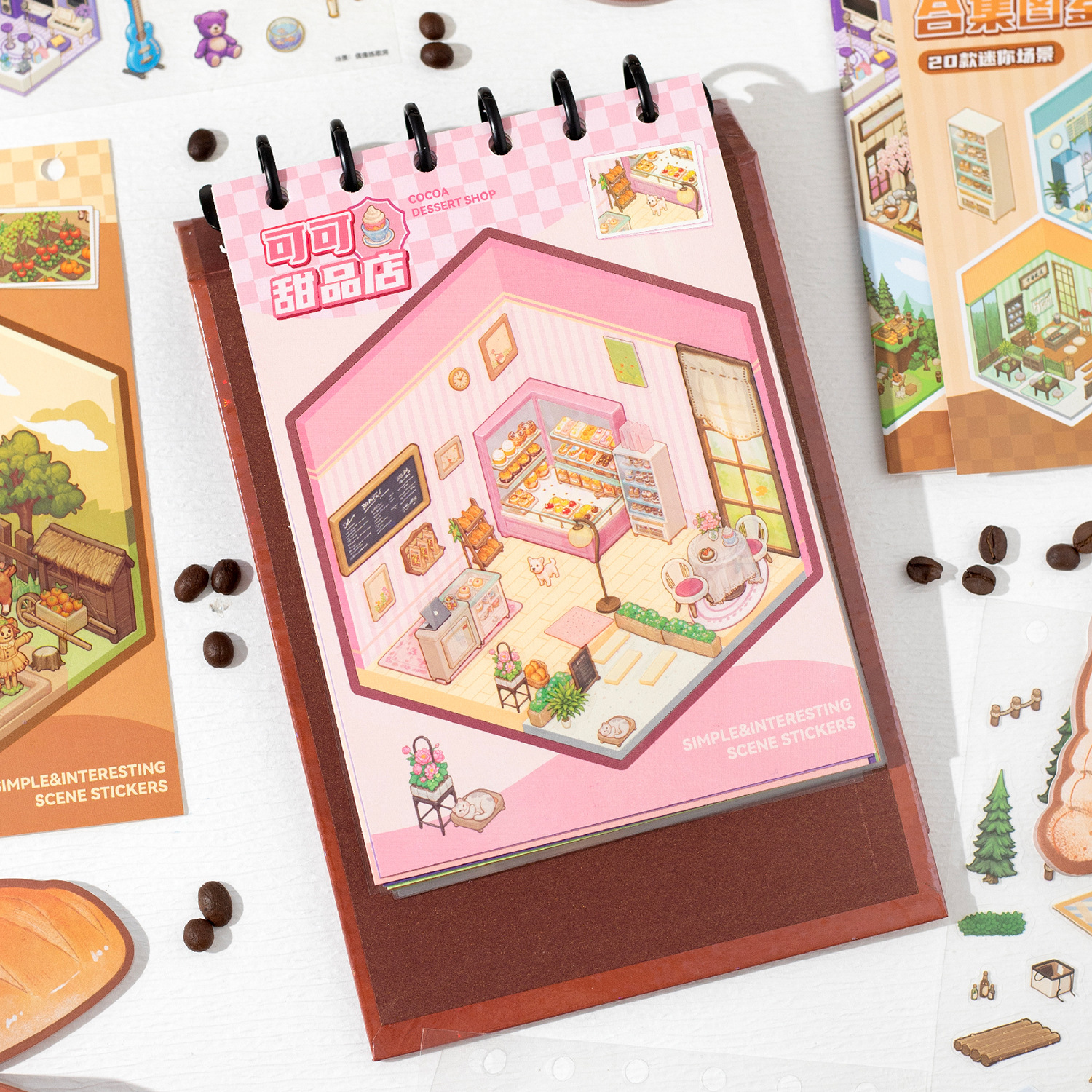 Crepúsculo colección pequeña serie de estudiantes de mini escenas divertidas cuentas de mano decoración material pegatinas