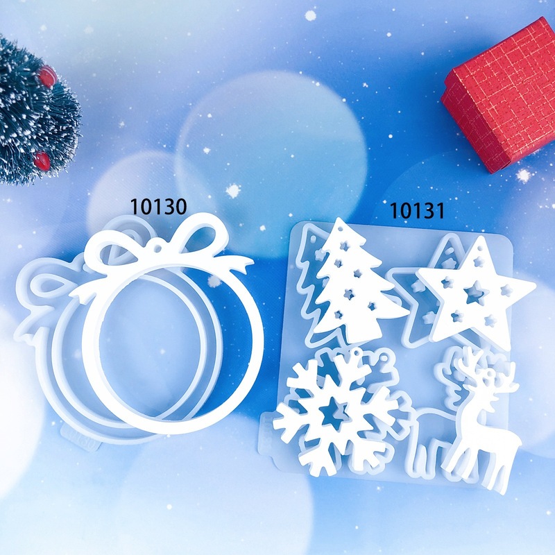 クリスマス装飾ペンダント石膏型 diy リボンスノーフレークヘラジカハウスクリスマスツリーペンダント石膏型|undefined