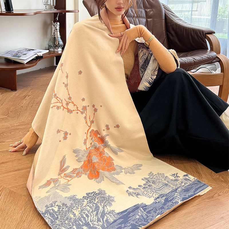 Accessori per abbigliamento Scialle per camera con aria condizionata Donna 2024 Nuova sciarpa Doppio uso Estate Ufficio Coperta Coperta Calda Sensazione di Alto Livello_voghion.com