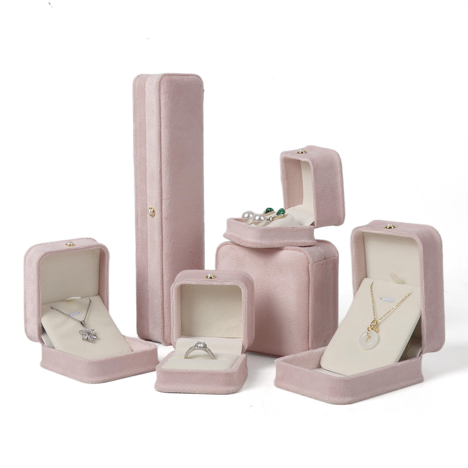Caja de Empaque para Joyería con Corona de PU para Anillos Collares y Pulseras