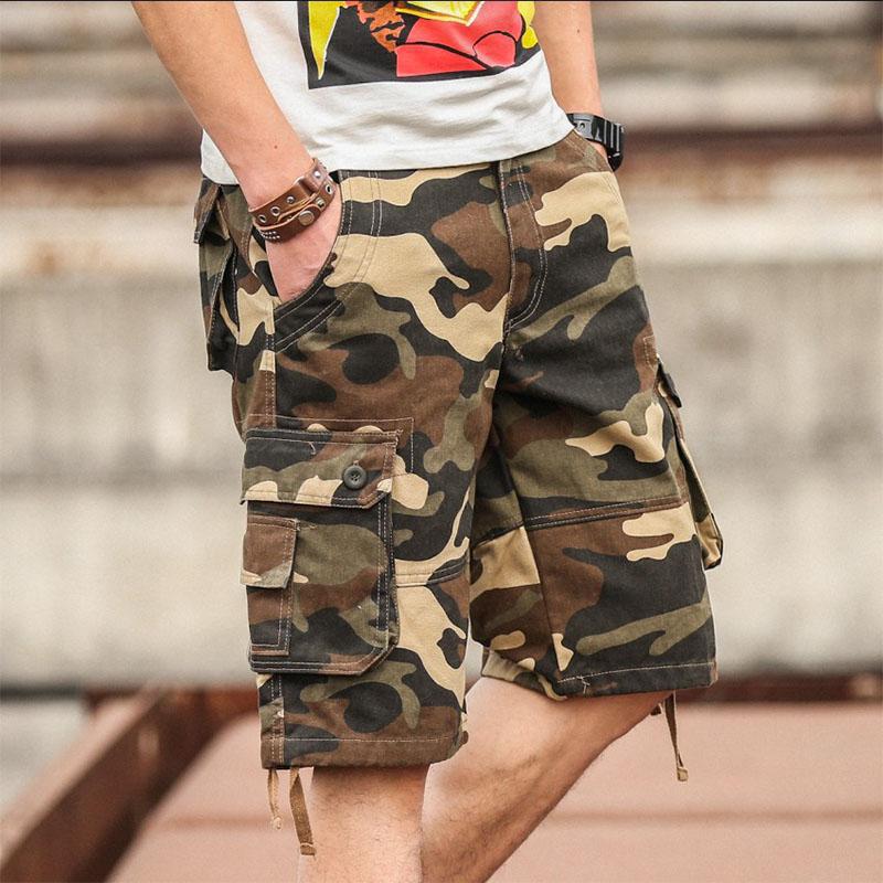 Foreign Trade Specializes in Retro Work Shorts for Men, Summer New Large Size Camouflage Casual Pants, Multi-Pocket Pants Wholesale