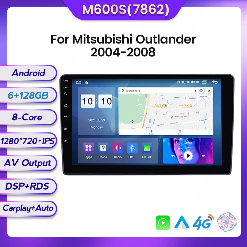 Подходящий для Mitsubishi Outlander Outlander 04-08 Android большой экран, центр управления навигацией в машине