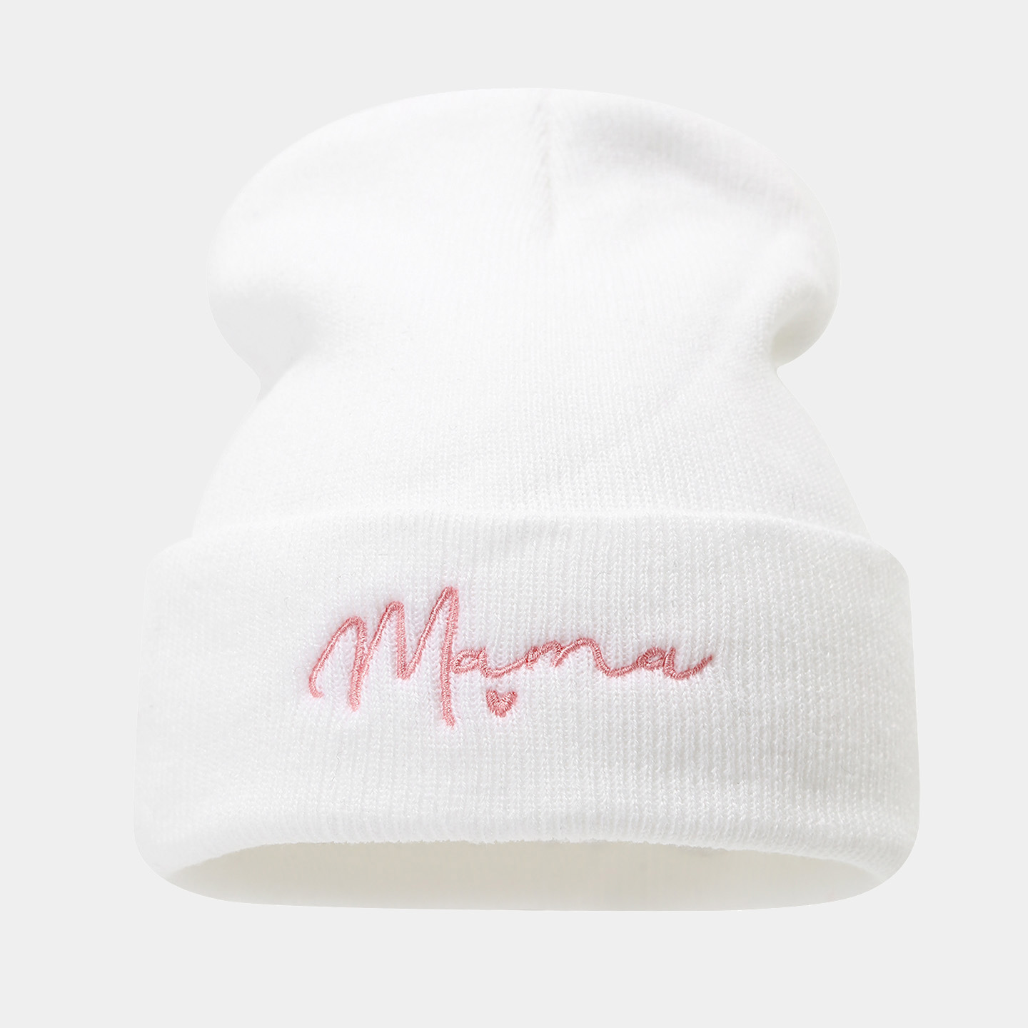 Modas coreanas de moda madre sombrero de punto bordado letras sombrero de lana callejera protector de orejas sombrero frío mujer