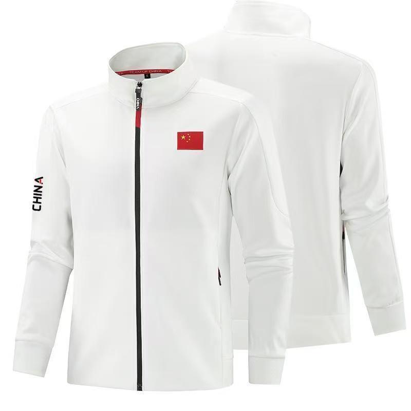 Equipo nacional con chaqueta deportiva de terciopelo, uniformes escolares de manga larga, invierno al aire libre