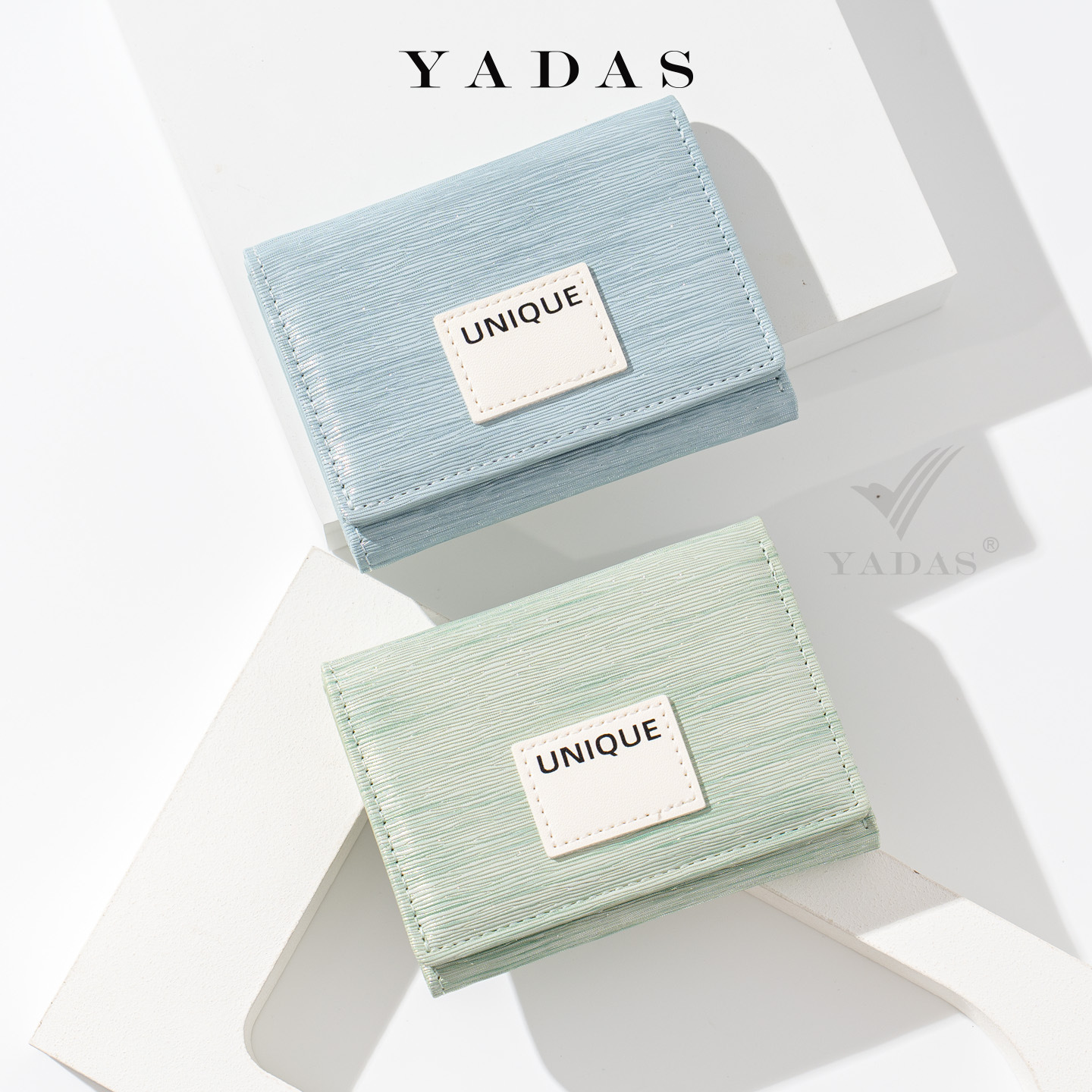 Cartera de diseño original serie de patrón horizontal elegante compacta gran capacidad multi-digita billetera de tres cientos