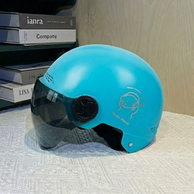 Motosiklet kaskı (dəbilqə) – for all seasons - huiqi-frosted-blue-musical-bear-flash-sale-adjustable-short-lens-sun-visor-grab-a-deal