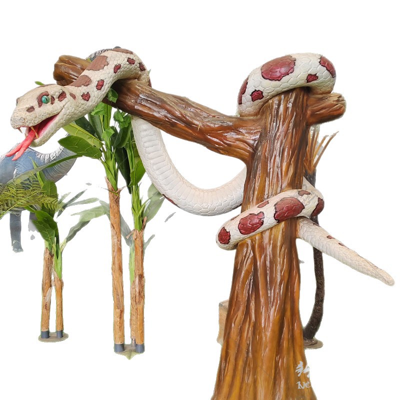 Exposición de dinosaurios modelo de animales de simulación de gran pitón productos de simulación de dinosaurios de silicona modelo de silicona escultura de dinosaurios