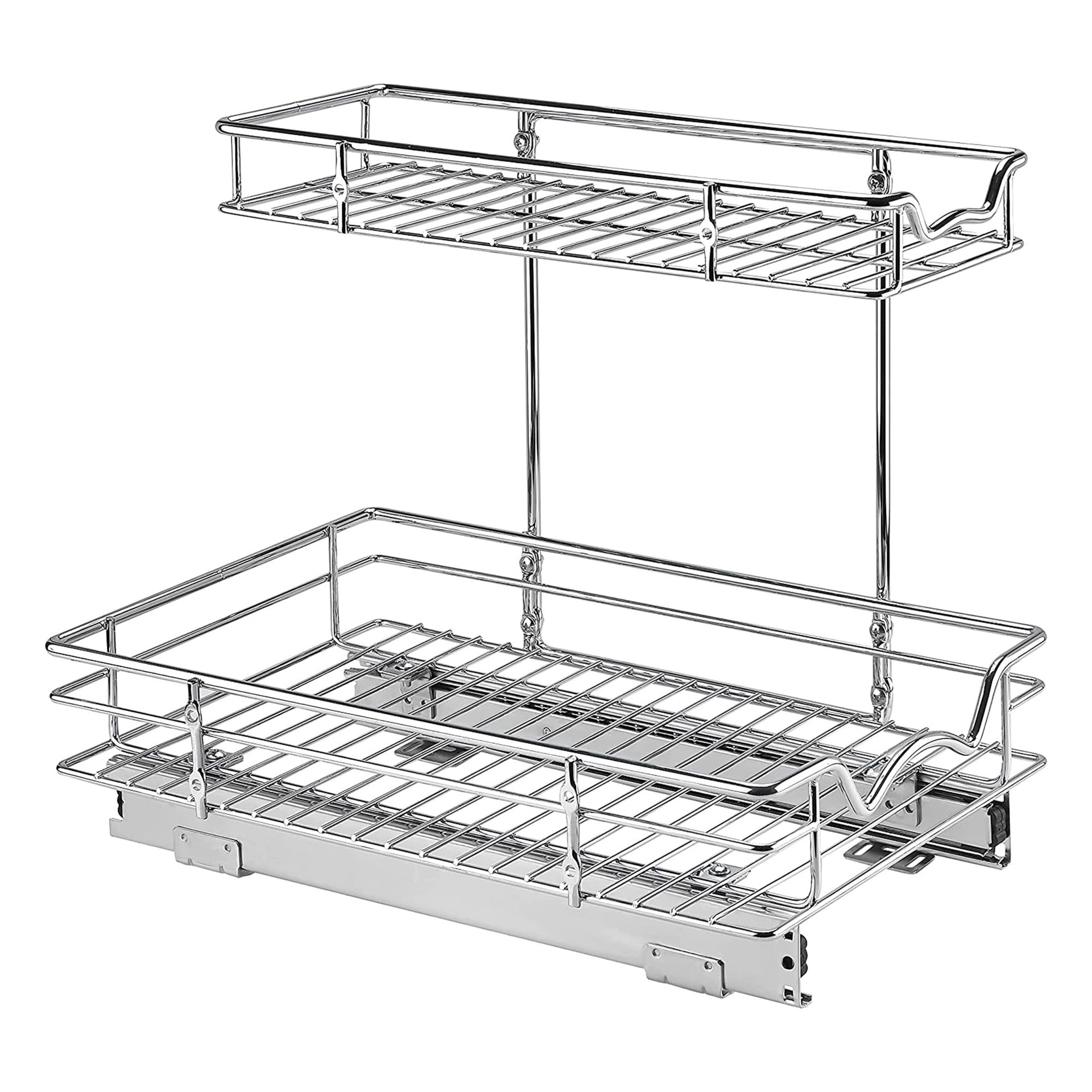 Cross-border sink organizer and storage-2-layer sliding out cabinet…