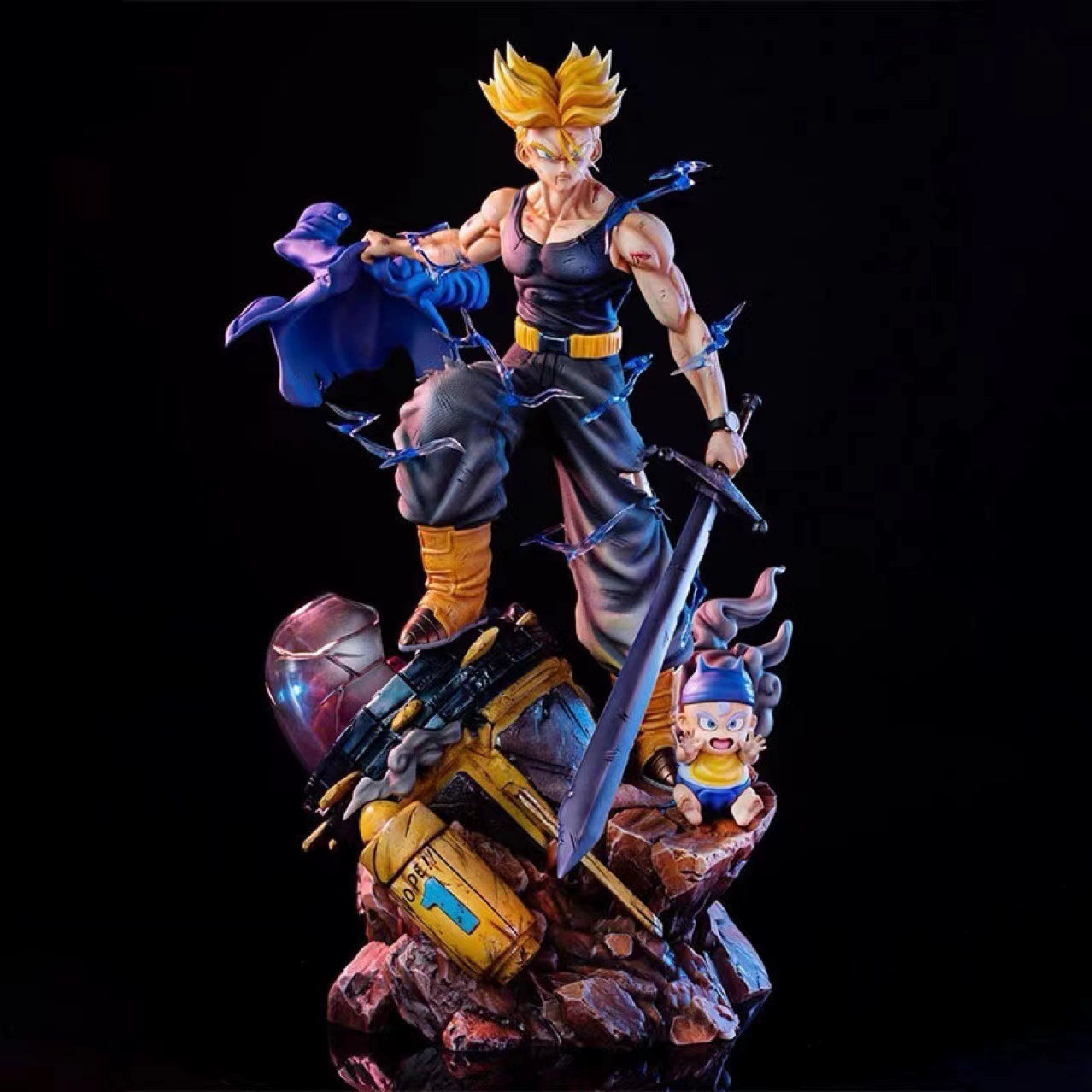 Фигурка Dragon Ball GK Super Saiyan Super Super Battle Damaged Sun Wukong Shenlong Сцена Орнамент Подарок