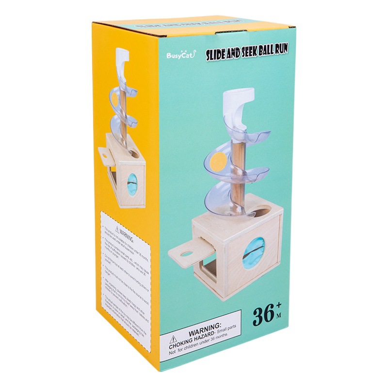 Montessori educación temprana de los niños madera pista bloques inteligencia caja diapositiva kindergarten bebé juguetes al por mayor