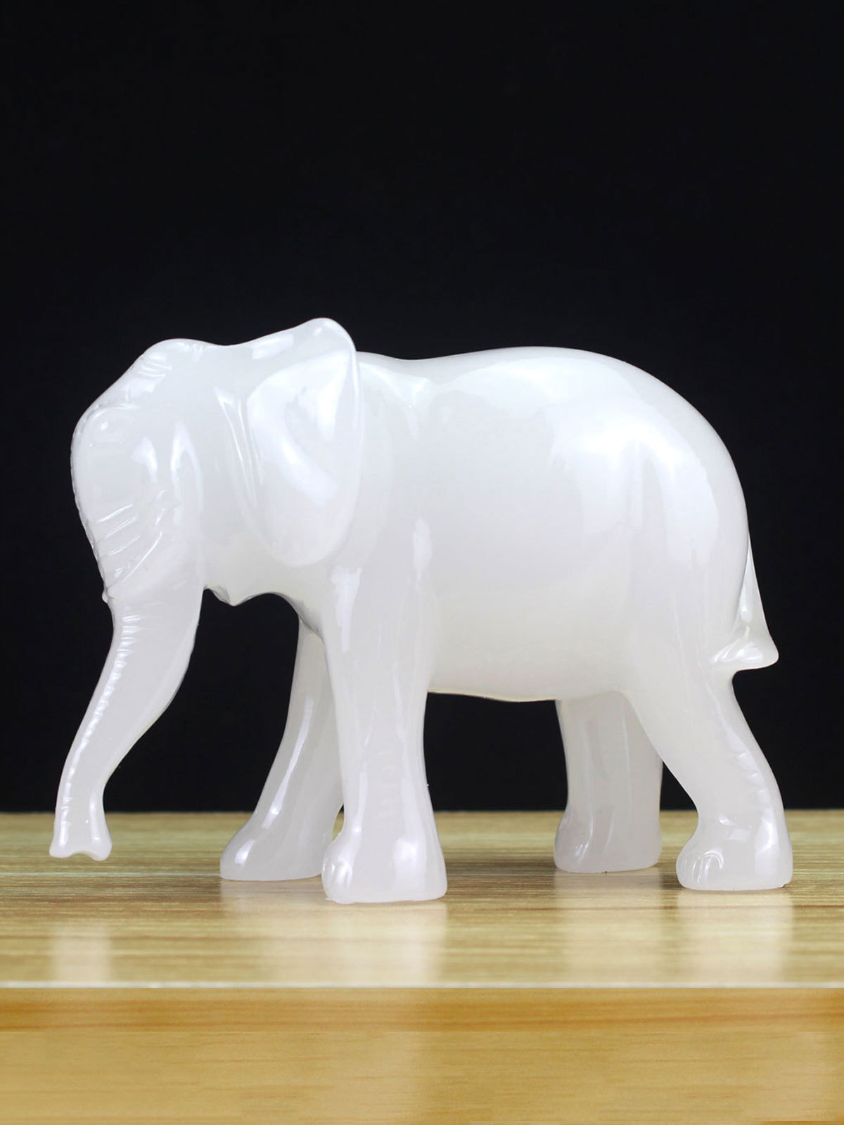 大象摆件中式办公室桌面装饰品吸水象摆设一对可爱小象工艺品