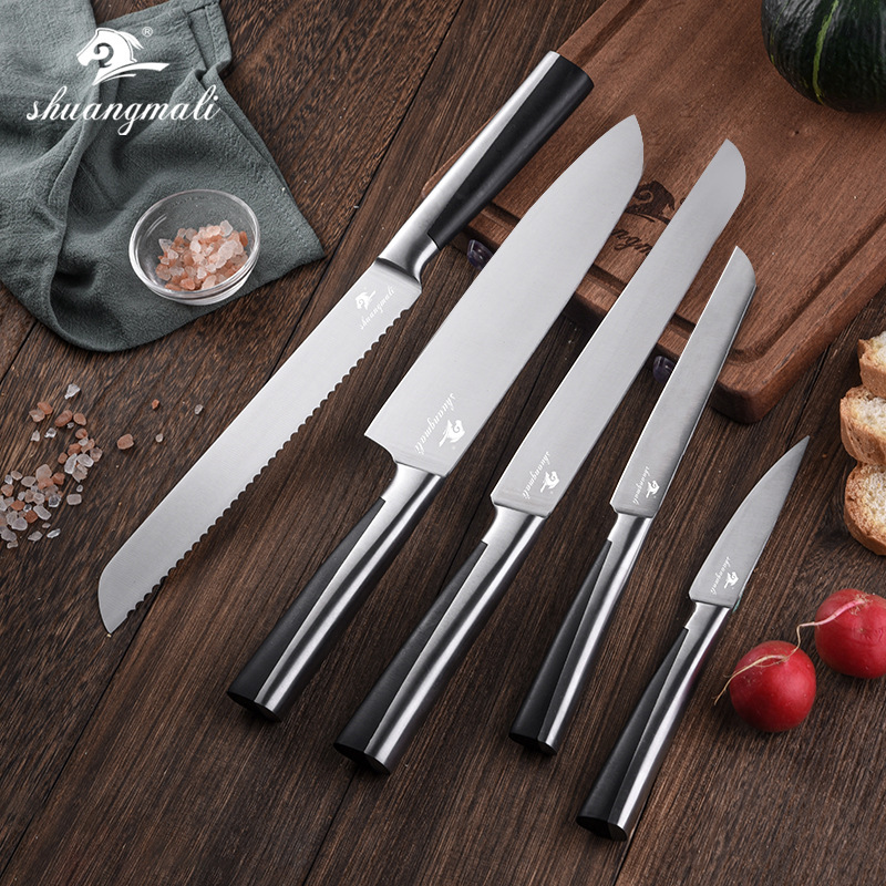 Cuchillo de comercio exterior 4Cr14 cuchillo de cocina de acero inoxidable cuchillo de cocinero japonés cortador de pan