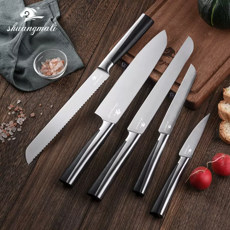 外贸刀具套装4cr14不锈钢厨房钢头刀具日式厨师面包切肉刀