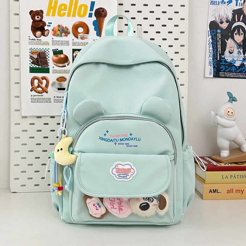 Mochila de gato de la universidad japonesa, mochila escolar de gran capacidad para estudiantes de secundaria, mochila de viaje de todo fósforo para estudiantes de secundaria lindos