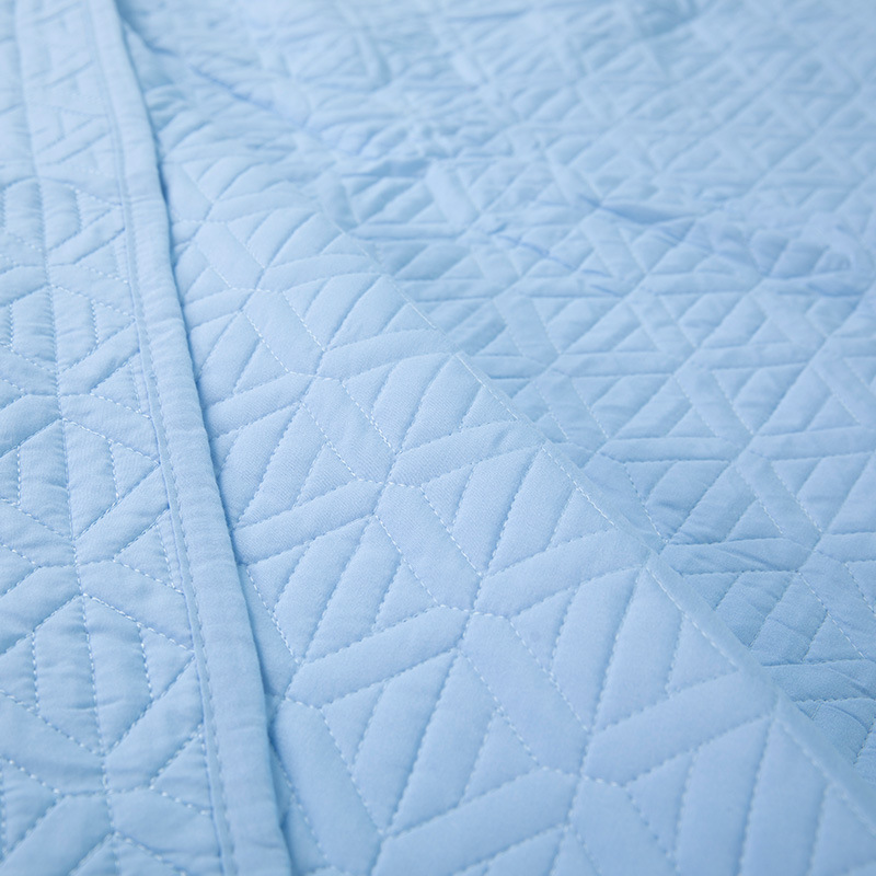 跨境亚马逊床上用品外贸绗缝床盖三件套纯色欧美薄被床单床罩批发