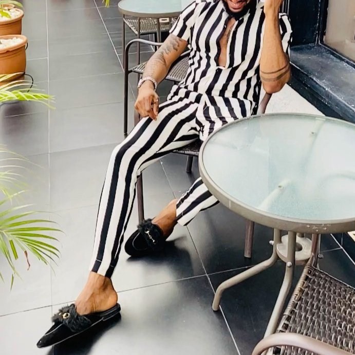 Monochrome Men's Summer Casual Two-piece Shirt And Trousers Set_voghion.com