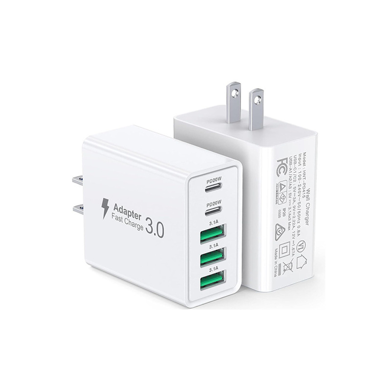 Wall Charger with 5 Ports, Pd Multi-Port 50W Fast Charging, 3A2C, Same Model as Amazon'S, Suitable for Apple Series Charging Heads