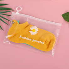 时尚PVC清新雏菊透明塑料自封袋 内衣服饰包装袋心洗漱用品收纳袋