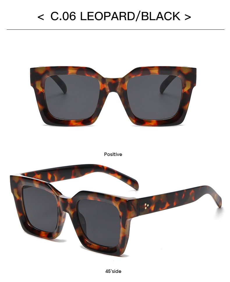 45g Weight Full Frame Glasses Structure Sunglasses Classification Ac, UV400 Protection Lens Material Square Glasses Style Travel, Fishing Occasion Solid Color Pattern All Seasons Season Women's Gender Basic, Lady Style Basic Lady Solid Color Ac UV400 Protection Square Full Frame Women's Sunglasses 12