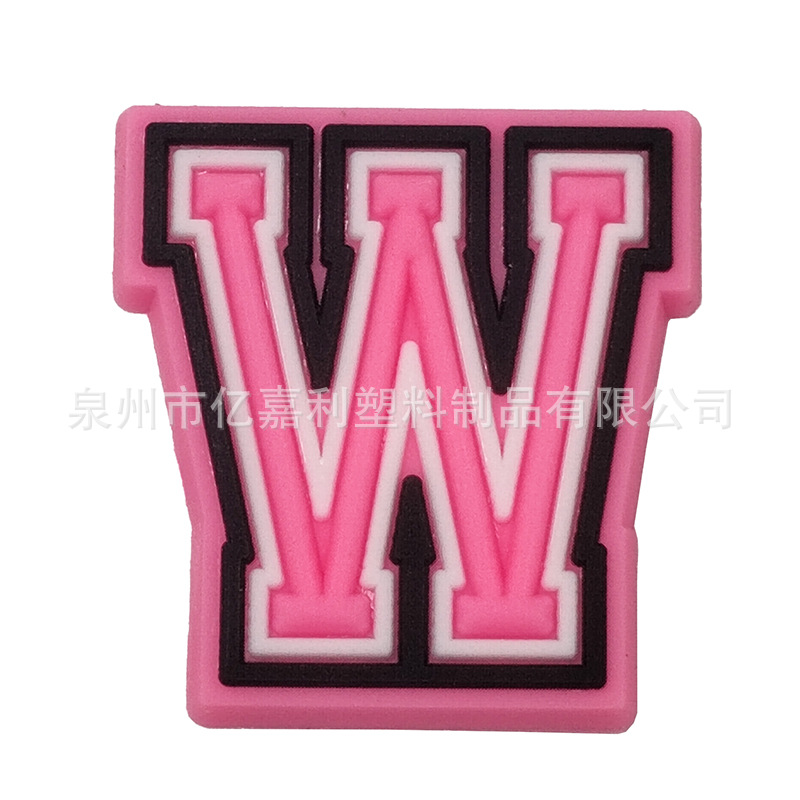 Rosa carta serie agujero zapatos Accesorios agujero zapatos DIY zapatos desmontables flor zapato hebilla al por mayor