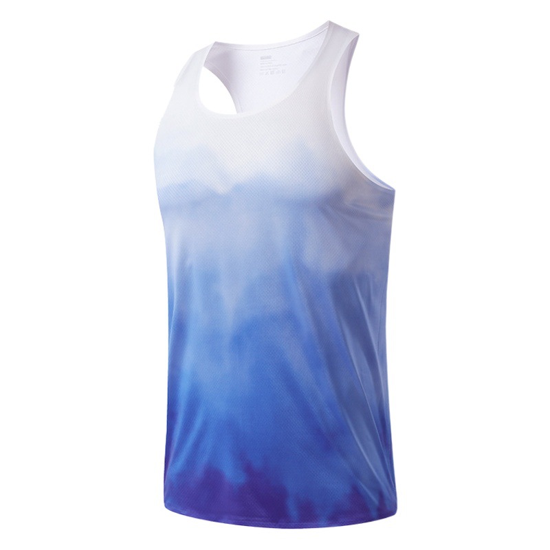 Summer Fitness Training quick-drying vest men's outdoor sports marathon advanced loose breathable sleeveless waistcoat