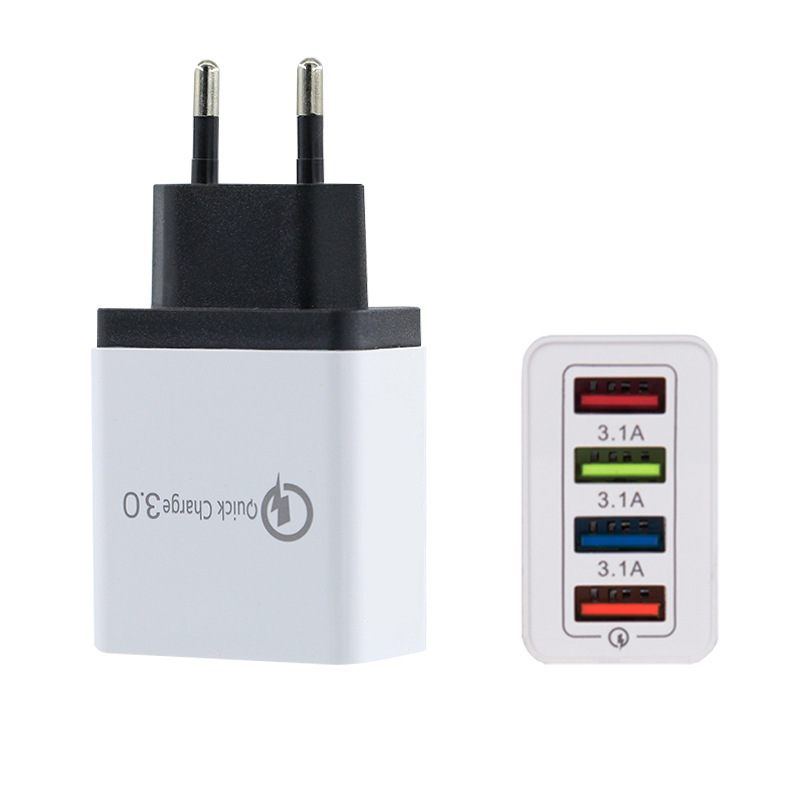 4USB multi-port charger qc3.0 European a...