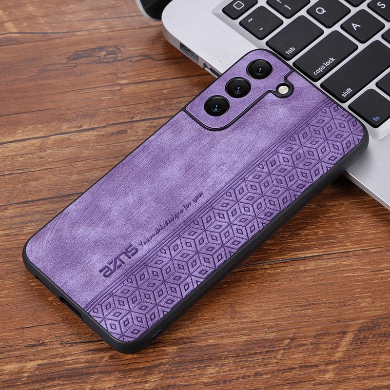 Suitable for Samsung S24 Ultra Mobile Phone Case S25 Edge Plaid Embossed S21 Leather S20Fe Protective Cover S23