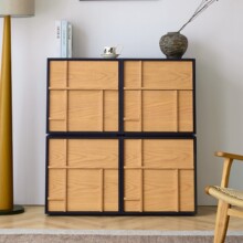 中古风卡门柜实木斗柜卧室客厅电视柜模块组合储物柜收纳柜床头柜