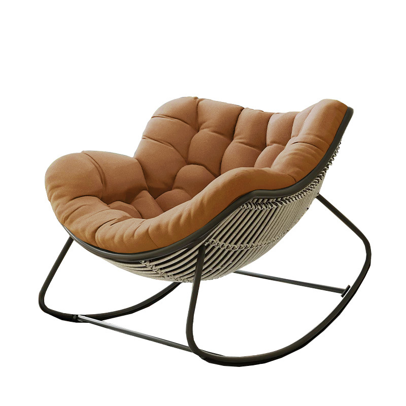 Cojín de silla de mecedora perezosa, cojín de sofá individual para balcón doméstico, cojín de asiento integrado, cojín de cesta de suspensión interior y exterior