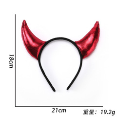 2023 Cross-border Amazon Halloween Devil Festival Party Costume Demon Horn Headband Hair Clip Hat Wholesale
