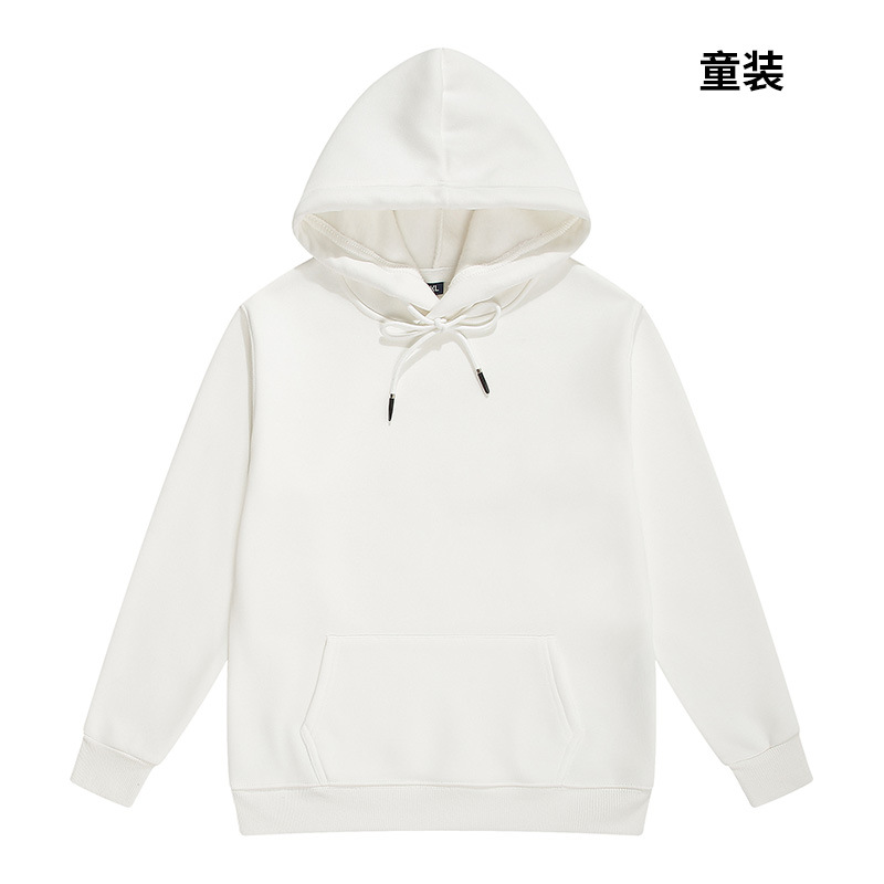 Sudadera de algodón puro para niños, con capucha y forro polar de 500g, uniforme de grupo, camiseta publicitaria cultural, ropa de trabajo personalizada con impresión de logotipo