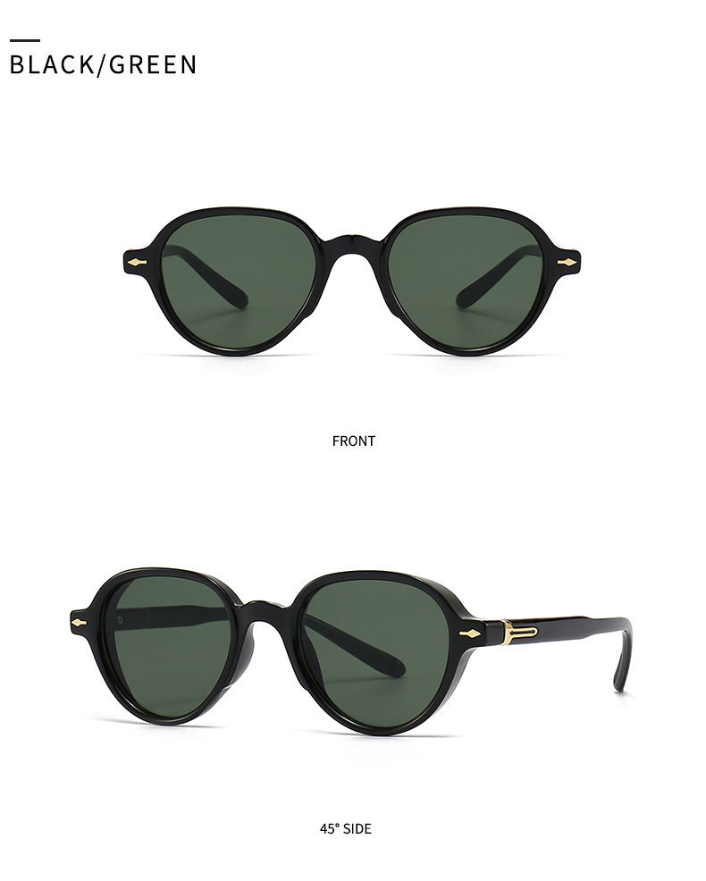 Classic Style Style Classic Style Color Block PC UV400 Protection Round Frame Full Frame Women's Sunglasses