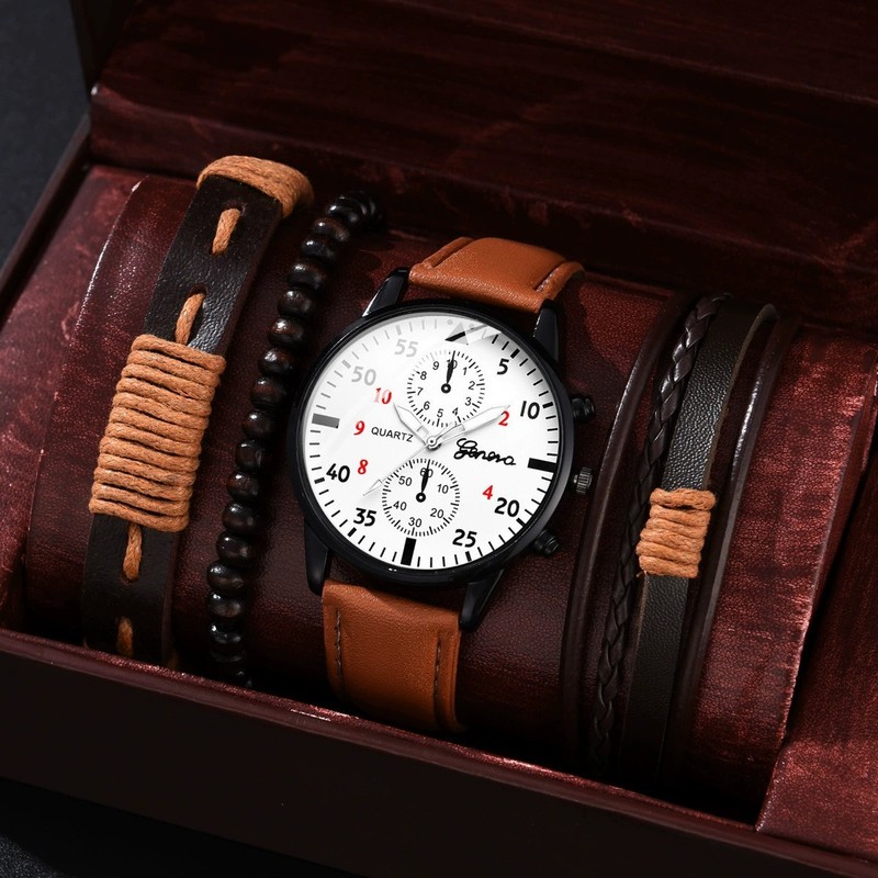 Aliexpress New Men's Versatile Fashion Watch Hot-Selling Business Two-Eye Wristwatch Factory Direct Sale Watch