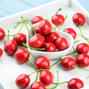 in stock Simulation Fruit Cherry Home Indoor Table Decoration Ornaments Cherry Fake Fruit Model Props