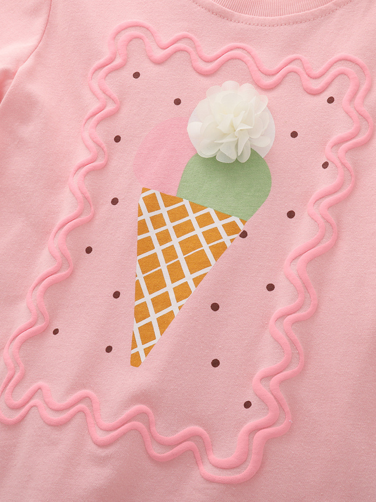 Trajes de niñas malwee transfronterizos de verano nuevas camisetas europeas y americanas pantalones de cintura elástica para niños pequeños y medianos lindos conjuntos de dos piezas
