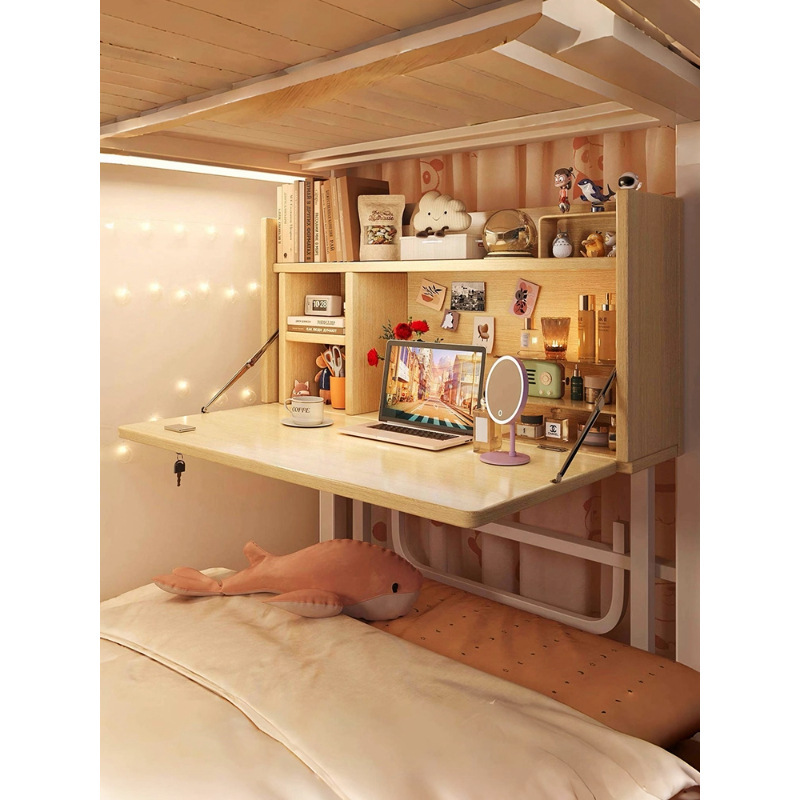 Bed Table for the Start of School Season, Foldable Desk for Upper and Lower Bunk Beds in Student Dormitories, Simple Study Desk, Bedside Suspended Table