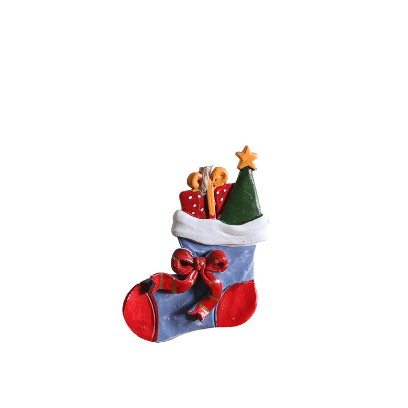 Nuevos colgantes de resina transfronterizos colgantes de decoración de árbol de Navidad para viejos muñecos de nieve bolsas de regalo de decoración de Navidad americana