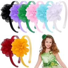 亞馬遜熱賣花朵頭飾ABS兒童發箍手工布藝花發飾外貿專供廠家直銷