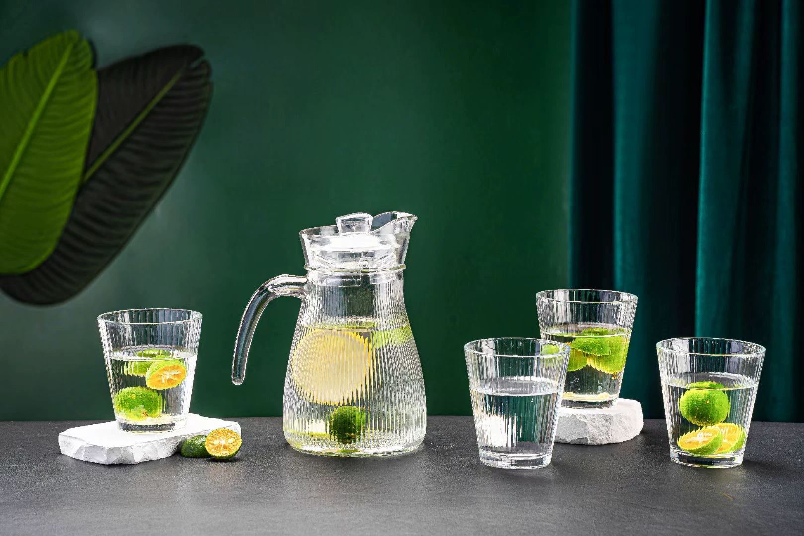 Glass teapot, creative set, light luxury style, Birthday gift