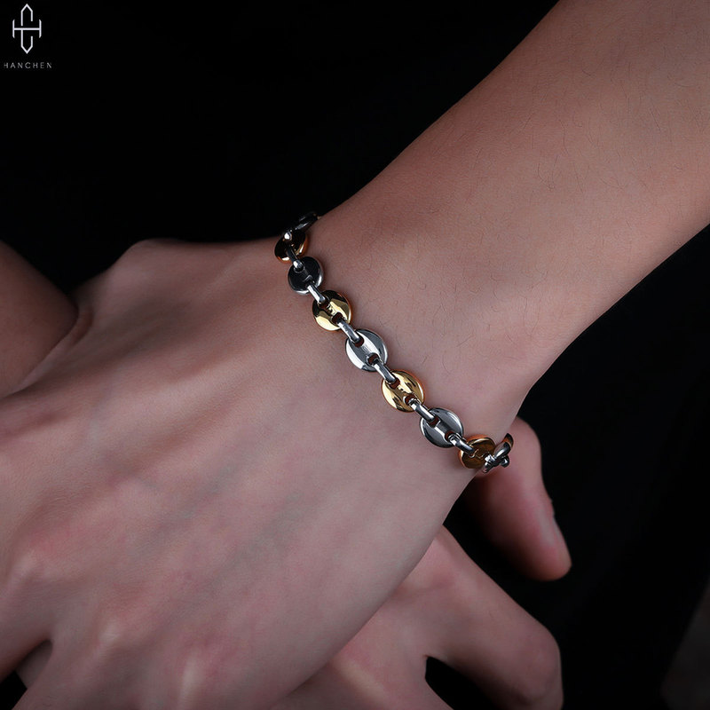 Between gold cross bracelet men's titanium steel non-fading cross-border hot selling bracelet women's fashion simple design jewelry wholesale