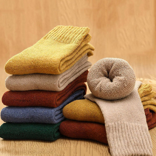 23 men's socks, women's stockings, autumn and winter mid-calf socks, towel socks, warm floor socks, wholesale plus velvet and thickened terry socks