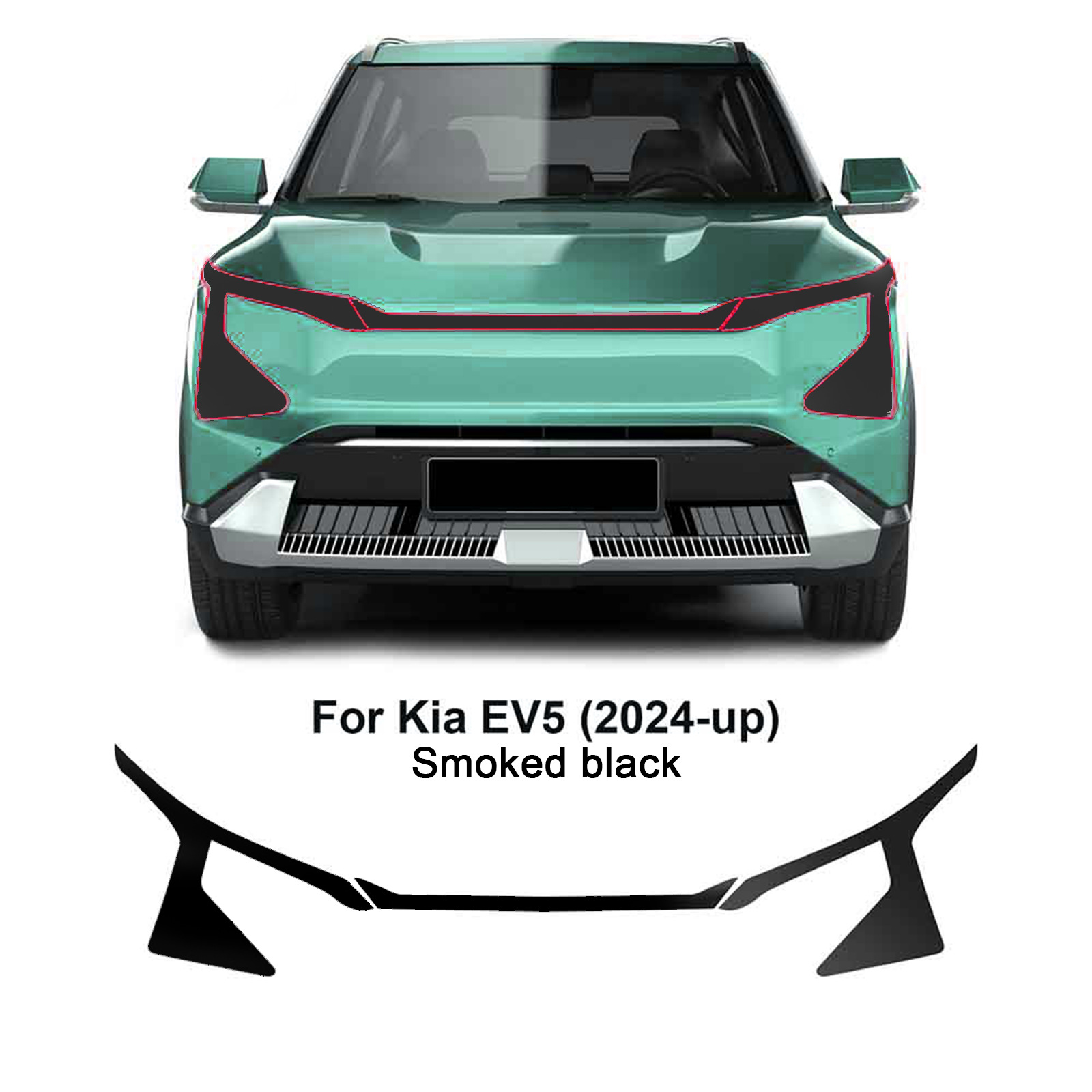 Kia – Kia EV5 TPU Car paint protective film - kia-ev5-tpu-smoked-headlight-film-tpu75mil